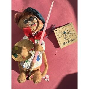 Annalee Doll '90 Painter Mouse w/Beret Palette and Paintbrush Code #2006 Tag VTG